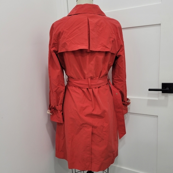 NWOT Isaac Mizrahi Live Red Rain Coat Size XS - Picture 4 of 15